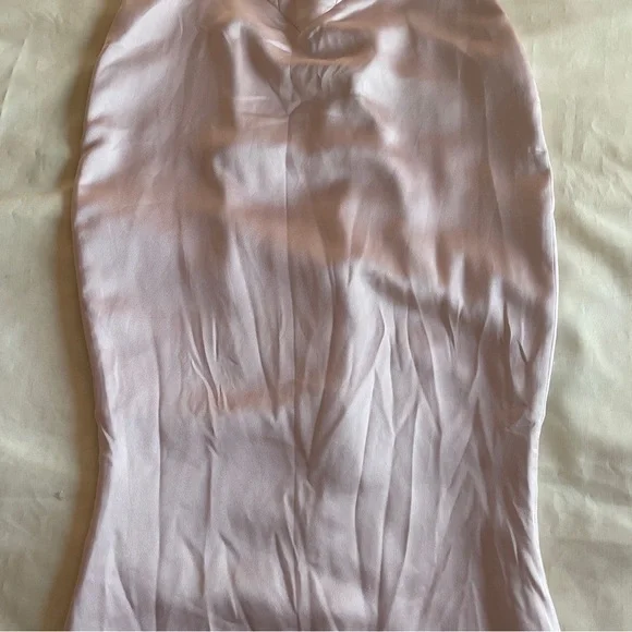 NEW! House of CB- Baby Pink Olivette Crystal Satin Corset Maxi Dress Size Small - Picture 4 of 11